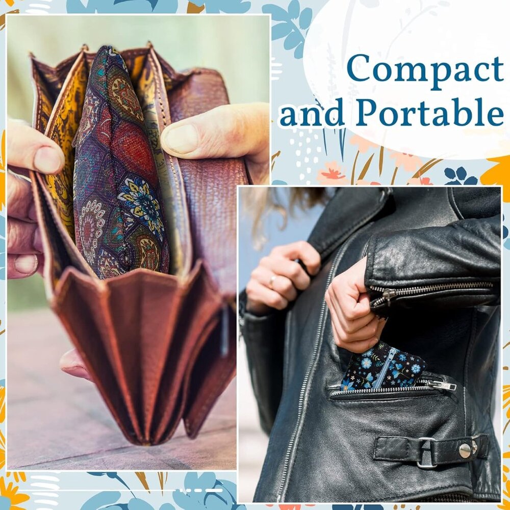 Set of 5 Floral Travel Tissue Pouches - Portable & Stylish Organizer - Picture 6 of 6